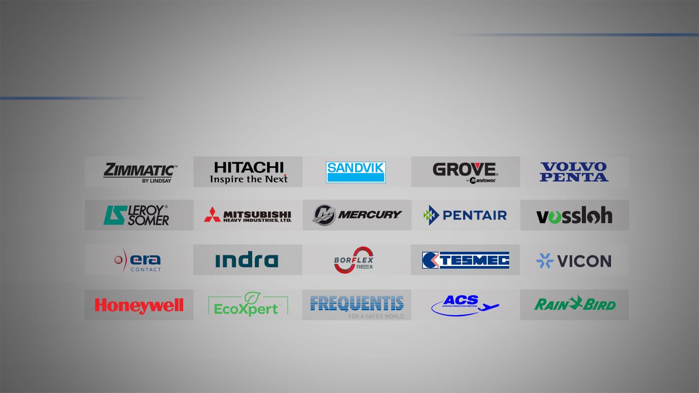 Decades of experience in representing the best equipment brands in the world.